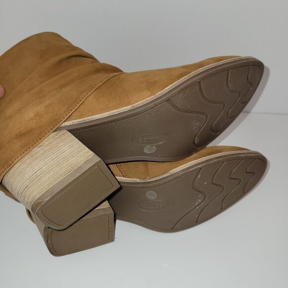 NWT Earth Savvy Block Heel Ruched Casual Booties Medium Brown Women's Size 9M - Picture 10 of 12
